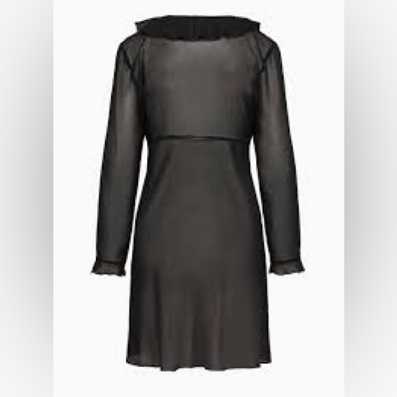 Aritzia Black Ruffle Detail Dress - Picture 2 of 6